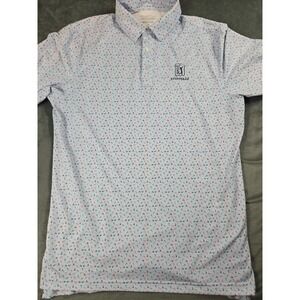 Straight Down Golf Shirt‎ Mens Medium Tour TPC Stonebrae National Umbrella Print